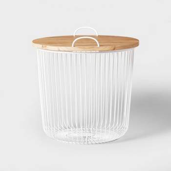 Wire Kids' Storage Floor Bin White - Pillowfort™