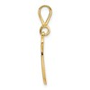 Black Bow Jewelry 14k Yellow Gold, Maci Collection, LG Filigree Script Initial W Pendant - 2 of 4