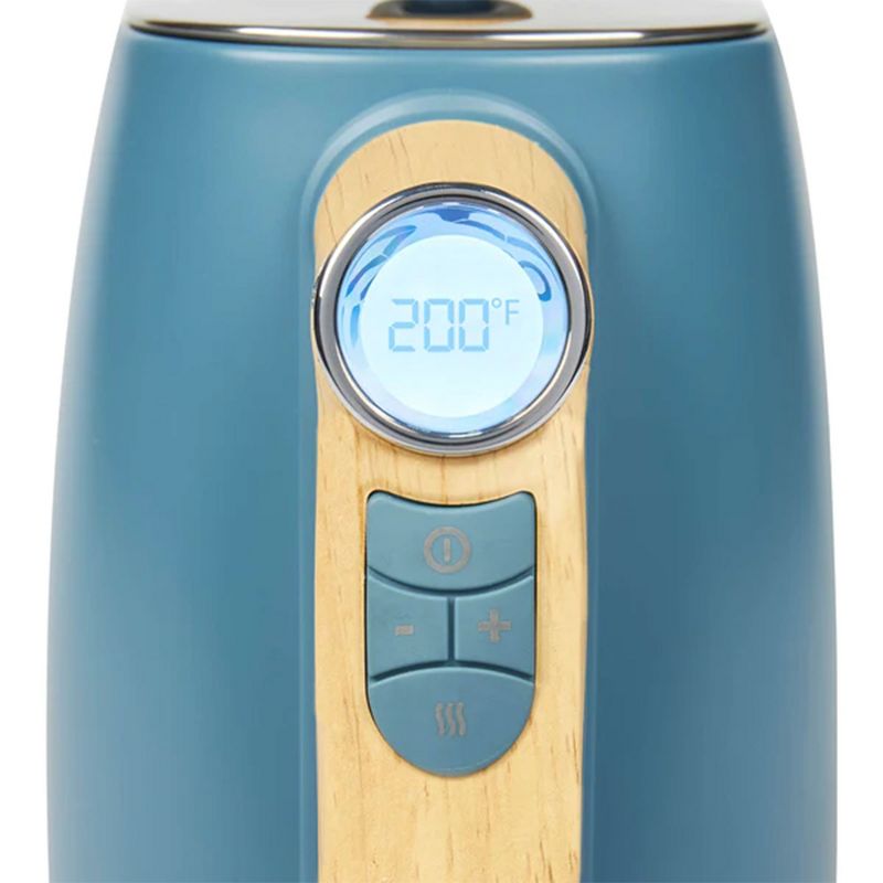 Haden Dorchester 1.7L Stainless Steel Countertop Electric Water Tea Kettle with Temperature Presets and LED Display, Stone Blue, 4 of 7