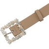 INSPIRE CHIC Women's Rhinestone Buckle Belts Faux Leather Waistband Belt 1Pc - 2 of 4
