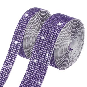 Unique Bargains Rhinestone Self-Adhesive DIY Crafts Crystal Ribbon 1 Pc - 1 of 4
