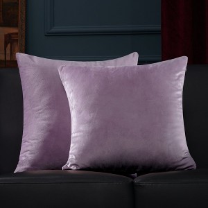 Deconovo Velvet Throw Pillow Covers, 2-Pack – Cover Only, Soft Feel - 1 of 4