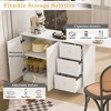 Okak Wooden Buffet Sideboard Storage Cabinet with Extendable Table,Multifunctional Pantry Cabinets for Dining Room,Kitchen - 3 of 4