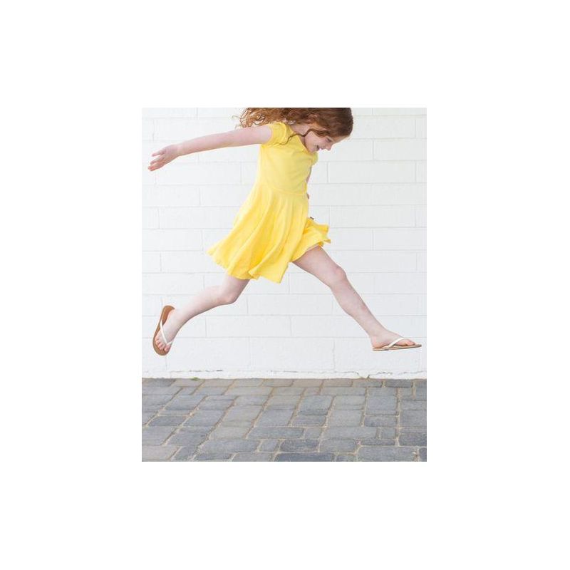 City Threads USA-Made Cotton Soft Girls Jersey Short Sleeve Twirly Skater Dress, 4 of 5