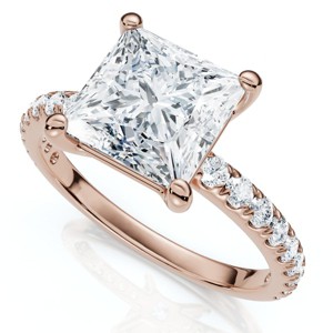 Pompeii3 Certified 2 1/3Ct Princess Cut Diamond Engagement Ring 14k Gold or Pt Lab Created - 1 of 4