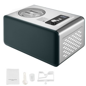 VEVOR Automatic Ice Cream Maker with Built-in Compressor, 1.5 Quart No Pre-freezing Gelato Maker, Stainless Steel Electric Sorbet-Maker, Black&Silver - 1 of 4
