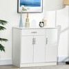 Homcom Modern Kitchen Sideboard, Buffet Table With Drawer, Double Door ...