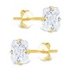 SHINE by Sterling Forever Sterling Silver Radiant Cut Prong Set Stud Earrings - 3 of 4