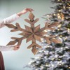 SEVOBAL Party Decorations and Accessories Set of 2 Large Fir Wood Snowflake Ornaments for Christmas Tree Holiday Display, Brown, 22"*22"*2" - 4 of 4
