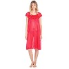 Casual Nights Women's Cap Sleeve Flower Silky Tricot Nightgown - 2 of 4