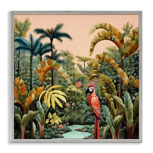 Stupell Industries Parrot in Tropical Vegetation, 24" x 24" - 1 of 4