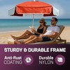 Kemp USA 6' Umbrella, Red / White - 3 of 4