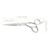 Unique Bargains Hair Scissors, Hair Cutting Scissors, Professional Barber Scissors, Stainless Steel Razor, 6.89 Inches Long - 4 of 4