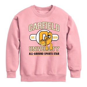 Boys' - Garfield - University Sports Star Graphic Long Sleeve Fleece Sweatshirt - 1 of 4