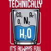 Men's Design By Humans The Glass Is Always Full By tranbabaolam1 T-Shirt - 2 of 4