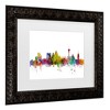 Trademark Fine Art Michael Tompsett San Antonio Texas Skyline Matted Framed Art - 3 of 4