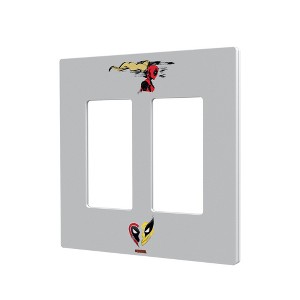 Marvel Deadpool Badge Hidden-Screw Light Switch Plate for Double Rocker - 1 of 4