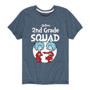 Boys' - Dr. Seuss - 2nd Grade Squad Thing 1 and Thing 2 Short Sleeve Graphic T-Shirt - 1 of 4