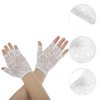 Unique Bargains Women's Floral Half Finger Sunblock Fingerless Gloves 1 Pair - 2 of 4