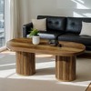 Hommoo 47.2" Oval Fluted-Leg Coffee Table, Modern Accent Center Table - 2 of 4