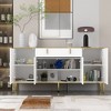 FUFU&GAGA Wave Finish 4 Door Floor Standing Sideboard with Adjustable Shelves - 2 of 4
