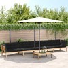 vidaXL Pallet Sofa Set Natural wood, Black - 2 of 4