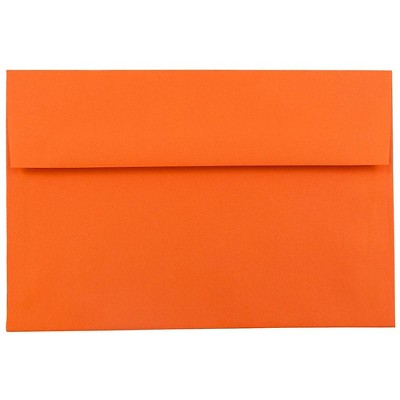 JAM Paper A7 Colored Invitation Envelopes 5.25 x 7.25 Orange Recycled 95666H