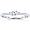 Guili Luxe Cubic Zirconia Sterling Silver Elegant Sparkling Timeless Luxurious Statement Fashion Jewelry Style Cubic Zirconia Ring. - 2 of 3