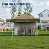 10x10 Pop Up Canopy with 3-Sidewall, Outdoor Tent with Portable Roller Bag - 3 Adjustable Height, 4 Weight Bags for Garden, Sports, Beach - 4 of 4