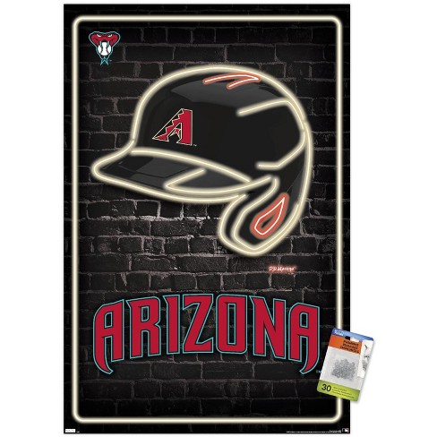 Trends International Mlb Arizona Diamondbacks - Neon Helmet 23 Unframed  Wall Poster Print Clear Push Pins Bundle 22.375 X 34 : Target