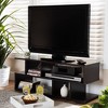 Baxton Studio Arne Wood TV Stand for TVs up to 32" Dark Brown: Contemporary Fixed Shelves, Particle Board Frame - 4 of 4