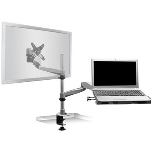 Mount-It! Full Motion Single Monitor Mount with Vented Laptop Tray, Compatible with Screens Up to 27" and Laptops and Tablets From 7" - 17" - 1 of 4