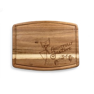 Toscana Disney Nightmare Before Christmas Jack Festive Ovale Acacia Cutting Charcuterie Board - 1 of 4