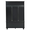 Alilang 47.20 Hall Tree with Storage Bench, Hooks, and Shelves-Black - 3 of 4