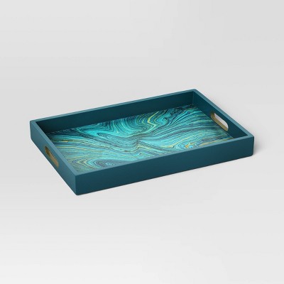 3.39"x13.79" Decorative Tray Green - Threshold™