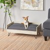 LAOTIES Modern Dog Bed with Acacia Wood,Hairpin Legs And Waterproof Cushion - 2 of 4