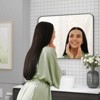 Rectangle Bathroom Mirrors, Black Metal Framed Vanity Mirrors, 48 x 30" Matte Large Hanging Mirror, Modern Decorative for Restroom, Farmhouse - 2 of 4