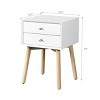 Accent Cabinet Mid-Century Modern with 2 Drawers for Bedroom Storage 15.75" Wide - 3irtyhousy - 4 of 4