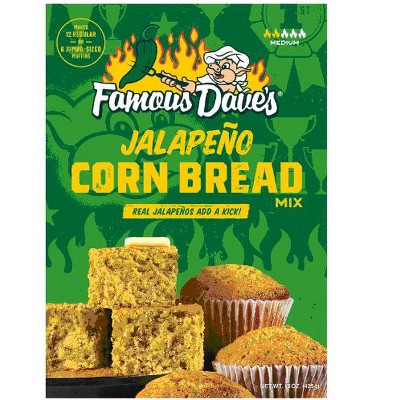 Famous Dave's Jalapeno Cornbread Mix, 15 oz (Pack of 4)