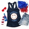 Simply Sage Market America Vibes Smiley Face Racerback Tank - S - Navy - 2 of 3