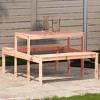 vidaXL Picnic Table Natural Solid Pine Wood Medium Seats Many - 2 of 4