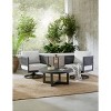 International Concepts 3pc Woven Abaca Rope Outdoor Patio Conversation Furniture Sets with Coffee Table & 2 Swivel Chairs: Aluminum Frame - 2 of 4