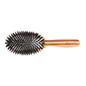 Bass Brushes Shine & Condition Hair Brush with 100% Premium Natural Bristle FIRM Pure Bamboo Handle Large Oval - 1 of 4