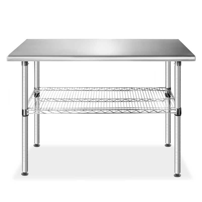 GRIDMANN 49 x 24" Stainless Steel Table with Wire Undershelf, NSF Commercial Kitchen Work & Prep Table for Restaurant and Home, 2 of 8