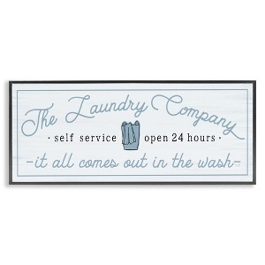 Stupell Industries Laundry Company All Comes Out In Wash, 24" x 10" - 1 of 4