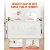 VEVOR Retractable Baby Gate, Extends to 56.3 inch Wide, 31.3 inch Tall, with Security Lock, Walk Through Without Tripping, Mesh Dog Gate, White - 3 of 4