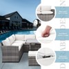 ONWITH Outdoor Patio Furniture Set,7 Pieces Outdoor Sectional Conversation Sofa with Dining Table - 2 of 4
