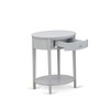 East West Furniture,Mid Century Nightstand with 1 Mid Century Modern Drawer, Stable and Sturdy Constructed - Urban Gray Finish - 3 of 4
