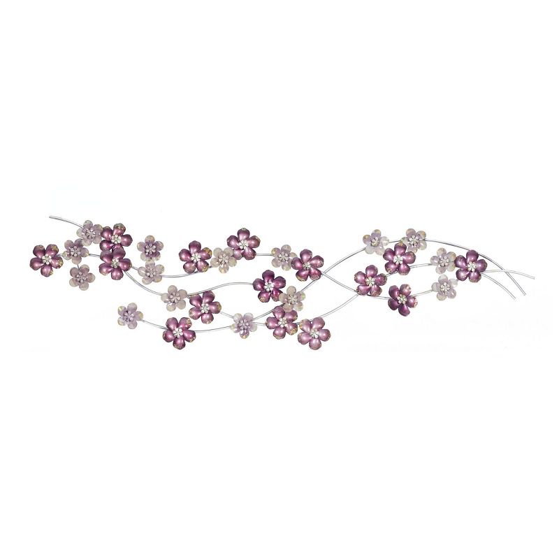 Metal Floral Wall Decor Purple - Olivia &#38; May, 1 of 6