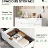 Garvee 7-Drawer white Dresser with Gold Metal Legs and Handles, 53.5" Wide Modern Painted Wood Chest for Bedroom Living Room Entryway - 3 of 4